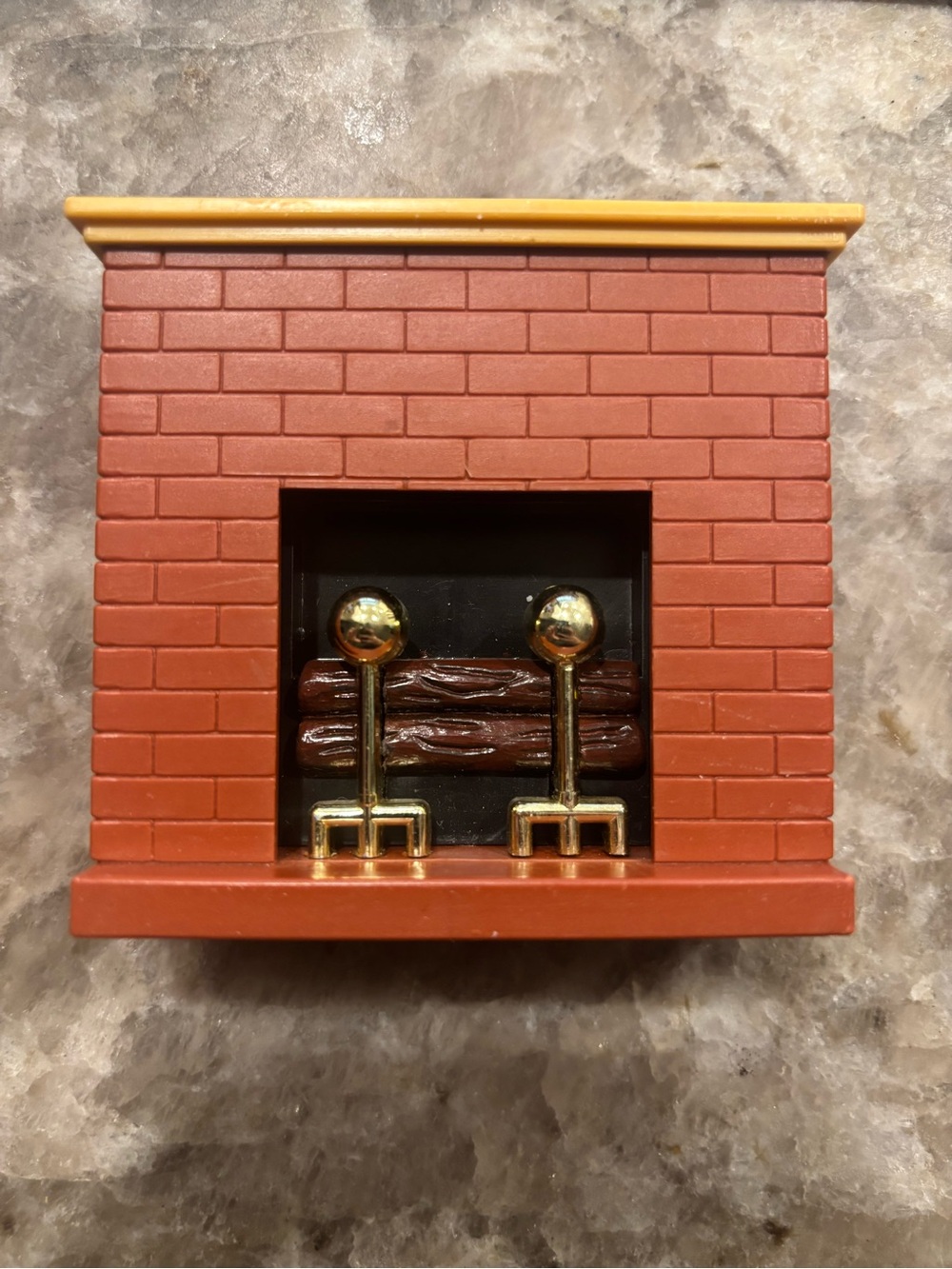 vintage Fisher-Price Dollhouse Fireplace from the 1978–1985 series